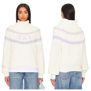 Lovers + Friends NWT Kaley Ski Sweater Turtleneck Pullover Heavy Knit Revolve